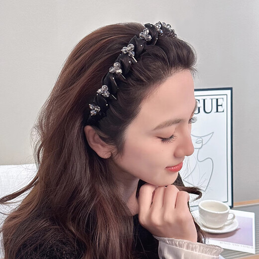 Idel Princess of Paris headband for women 2025 new high-end rhinestone braid fashion hairpin fashionable high skull headband F3425 rhinestone star headband