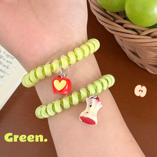 Juvia Apple Phone Cord Headband Women's Hair Tie Rubber Band Hair Accessories 2025 New Style Ponytail Will Not Hurt Hair Rope Leather Cover Headgear JYFQ191 Apple Headband Bracelet 2-piece Set