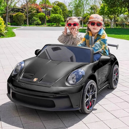 Children's Shoes Porsche 911 Double Extra Large Children's Electric Car Four-Wheeled Remote Control Car Baby Toy Car Painted Red Upgraded Powerful Version 24V10A+MP4 LCD Screen