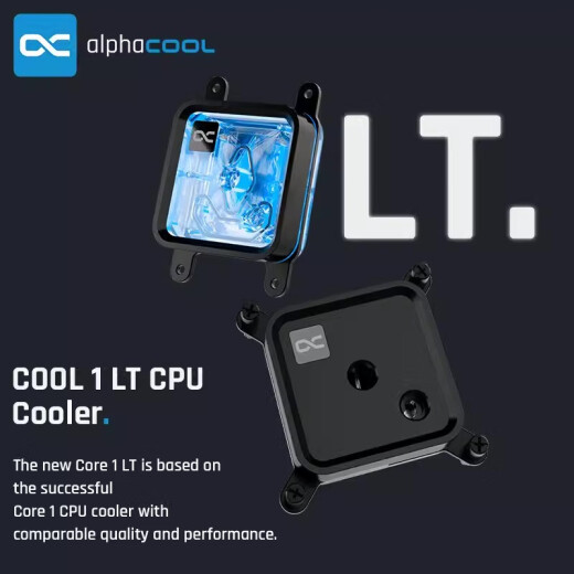 Alphacool Ouku Core 1 LT Series CPU Enfriamiento de agua de enfriamiento Cabezal de enfriamiento LGA1700/1851/AM5 Core 1 LT Color de fantasía Transparente 13886