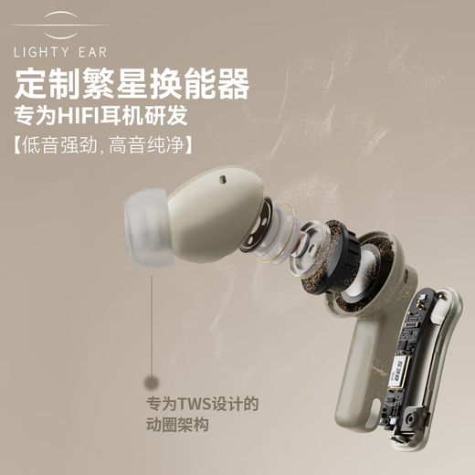 Laite Yier Bacura Spot Starring Ultra Bluetooth Headset In-Ear True Wireless HiFi High Quality Active Noise Cancellation Ultra Long Battery Game Music Sports Headphones Carbon Black Thousand Yuan Sound Quality丨Deep Space Noise Reduction LDAC/LHDC-Dual Version