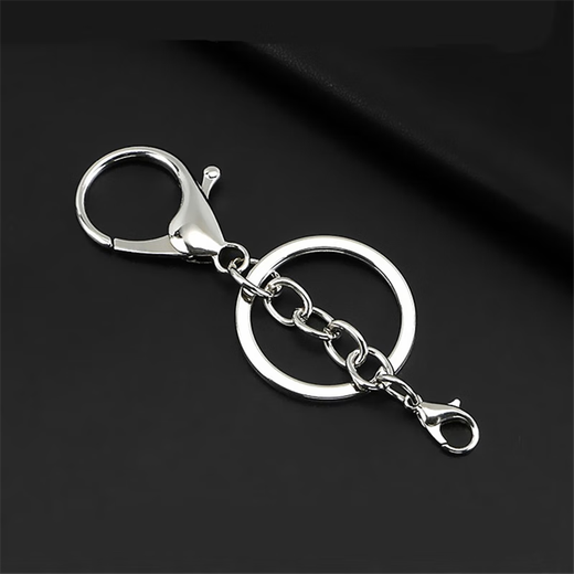Hanging plated alloy lobster buckle key ring 8-shaped buckle chain four-piece key chain diy jewelry accessories key pendant silver 8+ dragon