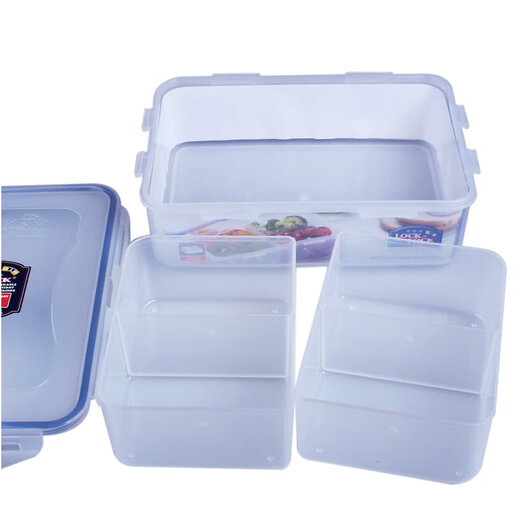 LocknLock Lock Fresh Box 4 Separation 1.6L Sealed Box Microwave Locklock Bento Lunch Box HPL824C 2.6L Three Separation-826c