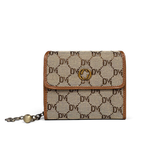 Aegean Women's Wallet Short Folding Coin Purse Mini Wallet Light Luxury Brand Large Capacity Multifunctional Student Clutch