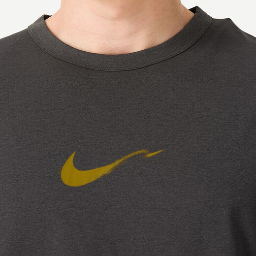 NIKE Nike men's short-sleeved fashionable casual comfortable breathable T-shirt fitness training running exercise round neck sportswear HV4882-299/black XS