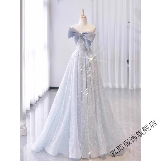 True One Shoulder Evening Dress for Women Banquet Temperament Light Luxury Niche High-End Host Art Exam Adult Ceremony Puffy Gauze Skirt for Women Picture Color 2XL True One Shoulder Evening Dress for Women Banquet Temperament Light Luxury Niche High-End Host Art Exam Adult Ceremony Puffy Gauze Skirt for Women Picture Color 2XL