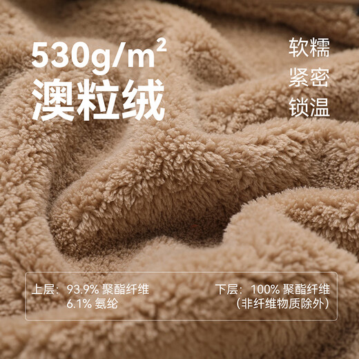 Snow Flying Jacket Women's Velvet Versatile Casual Fashion Windproof Stand Collar Polar Fleece Top Beige Velvet L