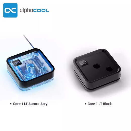 Alphacool Ouku Core 1 LT Series CPU Enfriamiento de agua de enfriamiento Cabezal de enfriamiento LGA1700/1851/AM5 Core 1 LT Color de fantasía Transparente 13886