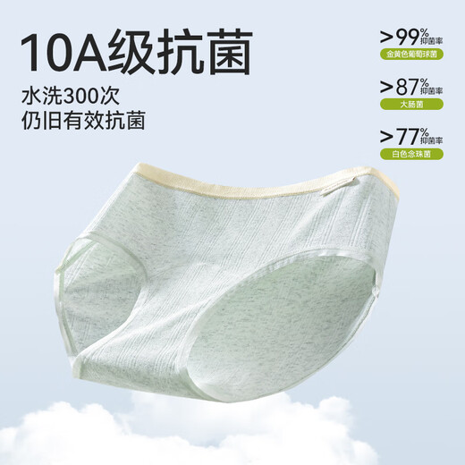 Modal Class A cotton women's underwear women's pure cotton antibacterial extended crotch mid-waist girl's underwear hip-covering breathable briefs L