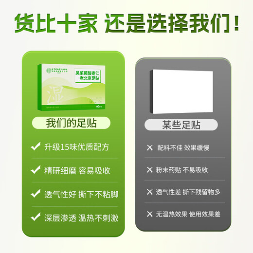 In the inner court, Beijing Tong Ren Tang Evodia Foot Patch mugwort mugwort moxibustion patch warm foot patch sole acupoint foot care 60 patches
