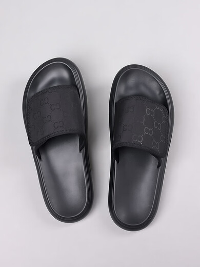 
GY Jinlilai slippers men's trendy summer wear 2025 new flip-flops soft sole anti-odor beach shoes popular men's shoes black 6189 38