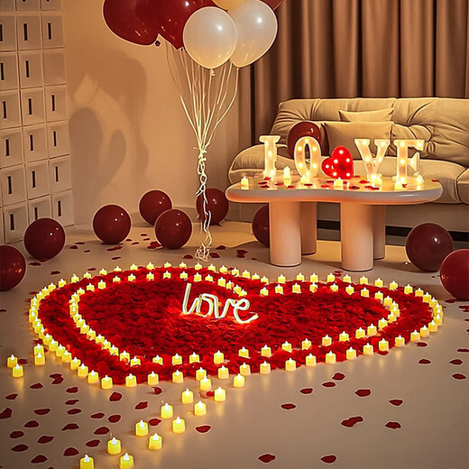 Sweet Spot Simulated Rose Petals 1000 Pieces Wedding Confession Decoration Hand Sprinkled Flower Proposal Making Romantic Wedding Room Decoration Supplies