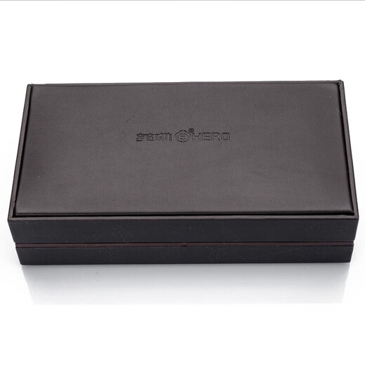 英雄英雄756钢笔男士练字铱金墨水笔暗尖包尖男女学生用商务办公书写 黑色 0.5mm