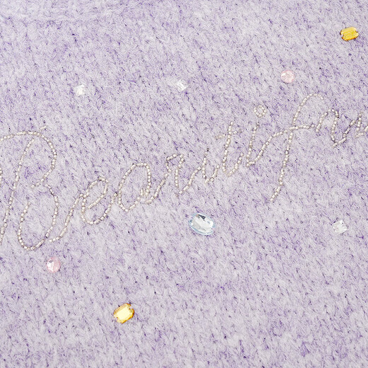 Xiangying Taro Purple Pullover Sweater Women's 2025 Winter New Hot Diamond Lazy Loose Loose Long-Sleeved Sweater Purple S 155/80A/85-95Jin Jin is equal to 0.5 kg