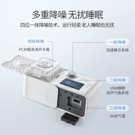 
Yuwell dual-level non-invasive ventilator fully automatic sleep portable medical non-invasive household chronic pulmonary obstruction carbon dioxide discharge [20 pressure lung pathogenesis] YH-725