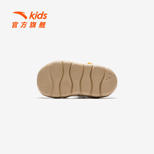 ANTA children's sandals, men's and women's shoes, 2026 summer new breathable Velcro octopus toe and foot protection beach shoes, men's ivory white/new ink blue-5 20