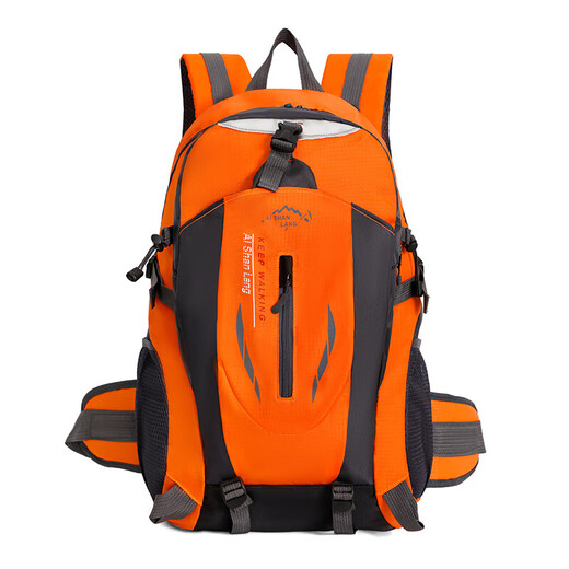 Outdoor mountaineering bag 40L large capacity lightweight travel backpack men's and women's backpack waterproof cycling bag school bag orange