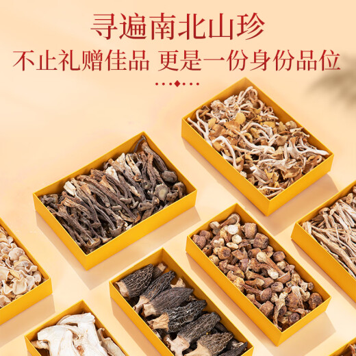 甄菌子羊肚菌雪山松茸菌菇十珍688g 云南特产干货端午礼盒送礼品长辈