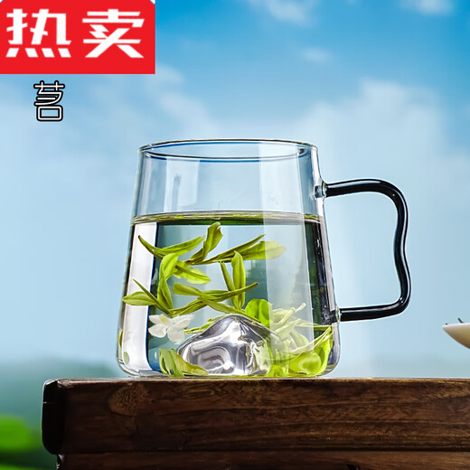 Count Qiabei日本进口品质观山玻璃绿茶杯喝茶茶杯泡茶杯家用茶水杯个人档精致 9195登山杯 450ml 400mL(不含)-600mL(含)
