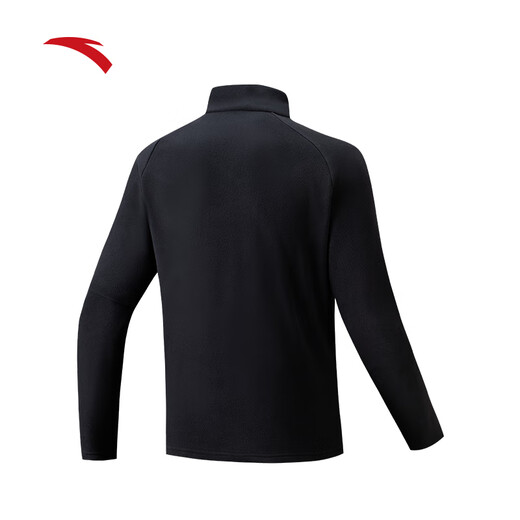 ANTA Fire Shell丨Polar Fleece Jacket Men's 2025 Autumn and Winter New Mountaineering Sports Jacket Jacket Liner Stand Collar Basic Black-3 XL