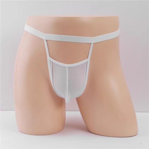 Tian Miaomiao New Men's Masturbation Underwear Props Male Slave Transvestite Sexy Temptation G-string Red Hole-free T-Pants Red Hole No-Take-Off One-size-fits-all