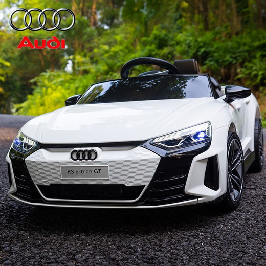 Kuxun Audi children's electric car four-wheel drive car remote control four-wheel baby toy car can sit in and swing stroller to give gifts