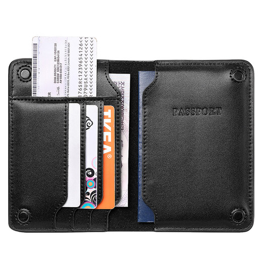 Eine Brieftasche Herren-Kaufläden Passportbag Air Ticket Clip Travel Dokument Aufbewahrungsbeutel Multifunktionskartenbeutel in Übersee Passport Bag tragbar schwarz