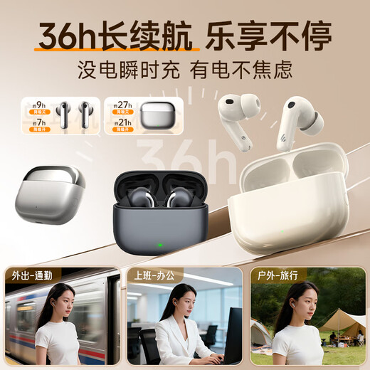 Edifier (EDIFIER) Lolli Pro5 True Wireless Active Noise Canceling Bluetooth Headset In-Ear AI Translation Sports Running Music Game E-Sports Adaptation Apple Huawei Android Star Gray + Corgi Headphone Cover + 20 Yuan Red Envelope for Sale