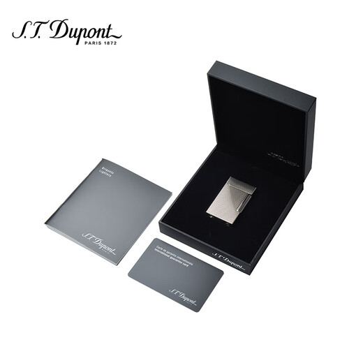 Dupont S.T.Dupont French Ligne2 Slim Series Diamond-Stuhl-PUTERNED GLOMPLATED PIPE HINDER ECHTE GESEHEN 17081 Silber, 1