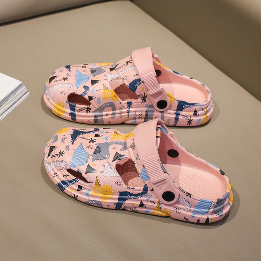 PushUi Fangfang Children pour enfants Pantanes antidérapantes pour garçons et filles Chaussures de trou de semelle douce BEIGE 24 -25