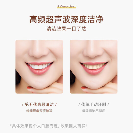 New electric toothbrush rechargeable adult soft-bristled waterproof sonic vibration home couple toothbrush Sakura pink base fast charging 12 brush heads + stand + travel box