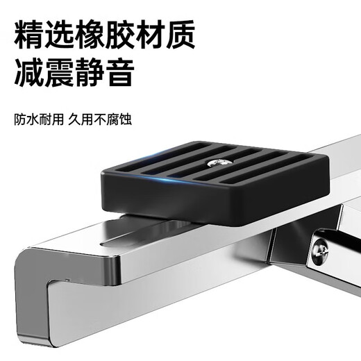 Beishi stainless steel air conditioner outdoor unit bracket 304/201 stainless steel air conditioner bracket 1 1.5 2 3p universal air conditioner outdoor rack suitable for Hisense Skyworth TCL Xiaomi, etc. 304 stainless steel with 4 shock absorbing pads 1-1.5P upgraded and thickened