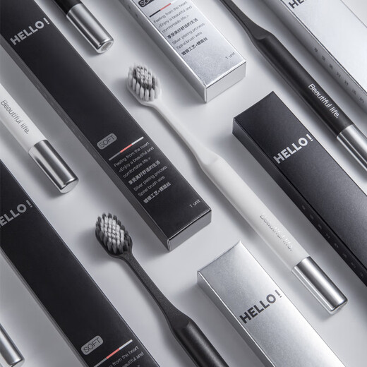 Haoniu (HAONIU) wide-head soft-bristle toothbrush, ultra-fine adult couple toothbrush, male and female student special home use, mountain-shaped soft bristles, 4 pieces