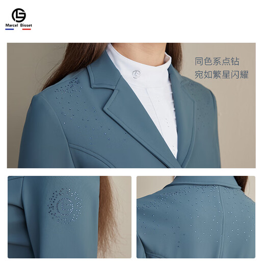 Marcel Bisset Adult Equestrian Knight Suit Profesional Knight Suit Women Women Spring and Summer Equestrian Competition Traje Equestrian Top 687 Tide Blue One Size 38