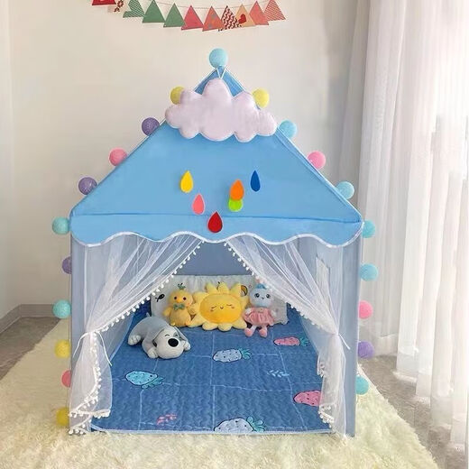 Gu Jianmu Zelt Kinder Indoor Game House Small House Castle Princess House Schlafhaus Traum Luxushaus rosa Zelt (PVC Pole) Zelt (Geben Sie Farbflagge)