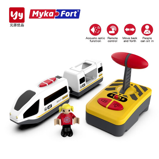 MykaFortG.32迈卡弗遥控电动小火车儿童玩具兼容hapebrio米兔木质轨道 彩盒90995遥控蒸汽火车 套装不 官方标配