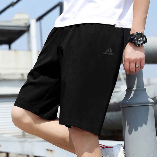 阿迪达斯 （adidas）棉质短裤男夏季运动裤宽松透气针织休闲五分裤IC9756 HC3477/专柜假一赔十 S 120-135斤
