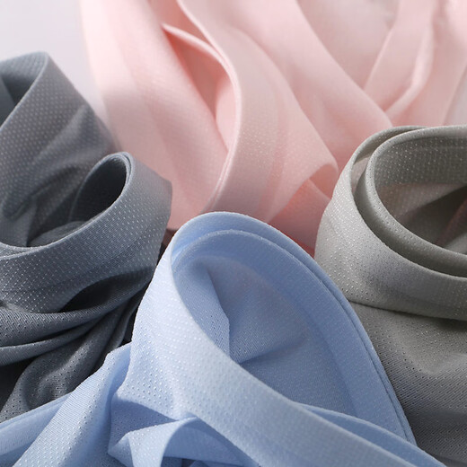 Underwear men's thong ultra-thin ice silk seamless single sexy transparent low-waist youth fitness sports T-pants gray-light blue 3XL