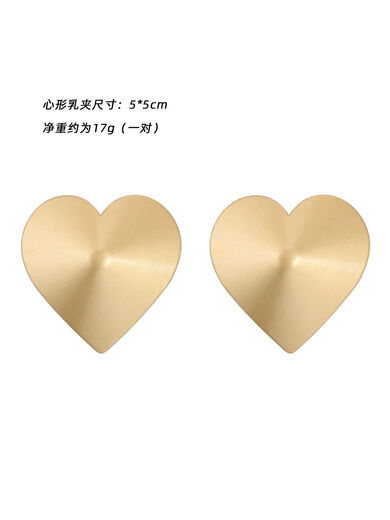 New sexy fun breast patch round heart-shaped love square metal breast patch blood drop white metal round white pair