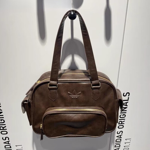 阿迪达斯 （adidas）三叶草运动休闲复古PU单肩斜挎手拎包JV9277 JV9284 JV9283 JV9277(11 × 18× 11cm)