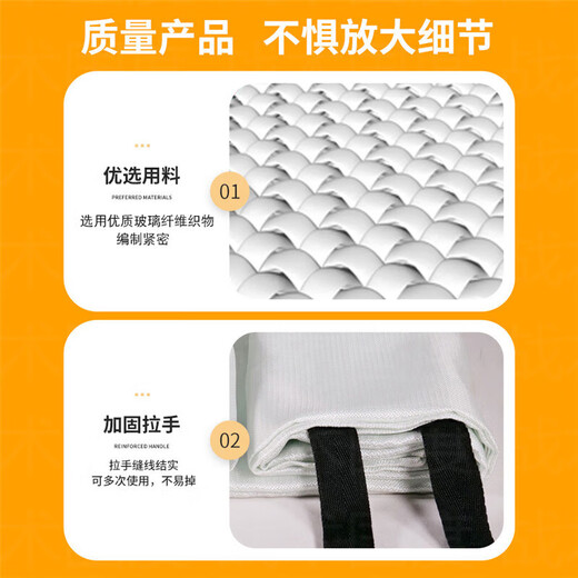 Tactical Nation Fire Blanket 1.5*1.5m fiberglass fire blanket kitchen home hotel office building escape fire blanket thermal insulation flame retardant national standard model