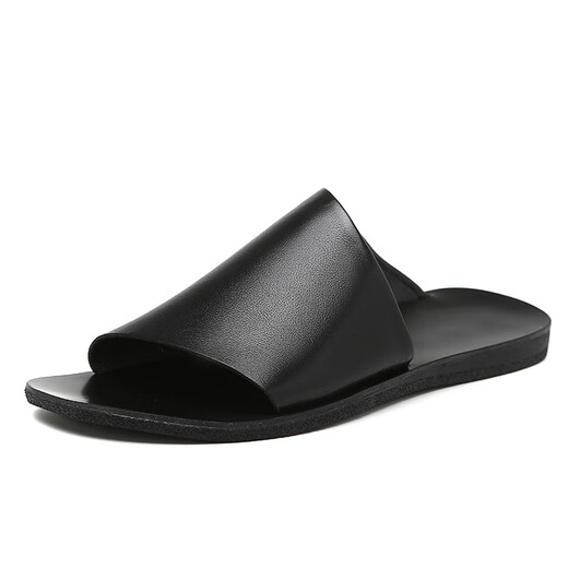 DIFANPU international luxury brand men's shoes high-end men's outer wear slippers non-slip soft sole flip flops outdoor beach shoes brown (2821) [brand gift box] 41