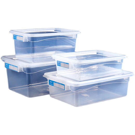 Caja transparente de preservación de alimentos de gran capacidad Caja de almacenamiento rectangular de plástico Caja de etiqueta de grado de alimentos con tapa 9928 Modelo de alta gama 52*37*23.5