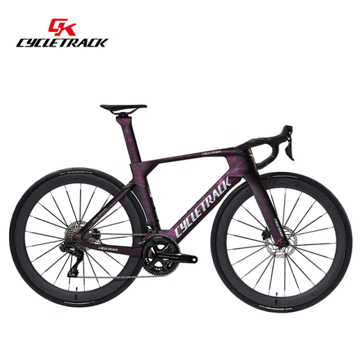 
CYCLETRACK CK [New Products on the Market] Cycletrack-Time Time Carbon Fiber Road Car TT Car eR9 Electric Transformation Fantasy Zicuiying M Code [suitable for 170-180CM] Road Model: 7170 Electric Transformation + Carbon Fiber Spoke Wheel