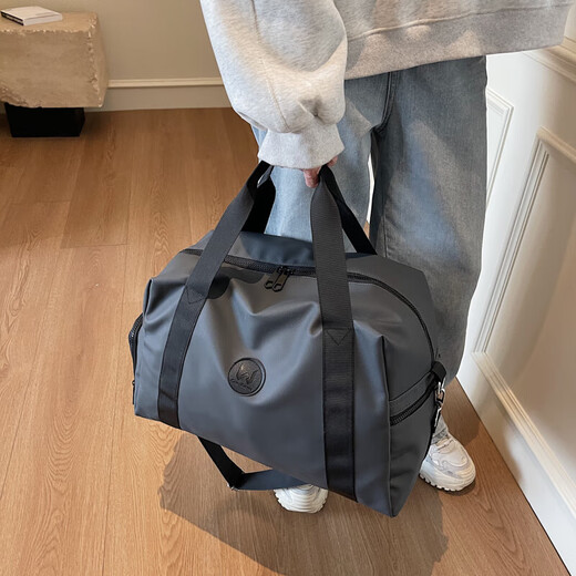 Neue koreanische Version Einfache und modische Fitnessstudio -Tasche für Männer Crossbody Tasche Kurzreisetasche Mädchen große Kapazität Leichtes Duffel Bag Pink Durchschnittsgröße