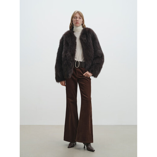 MSBEAST MISS BEAST IMPORTÉ FINLANDE FOX KANMAO TRIANGLE COLLAR MOTE FURS HIVER Femme | Waviva North Island Deep Carbon Grey L
