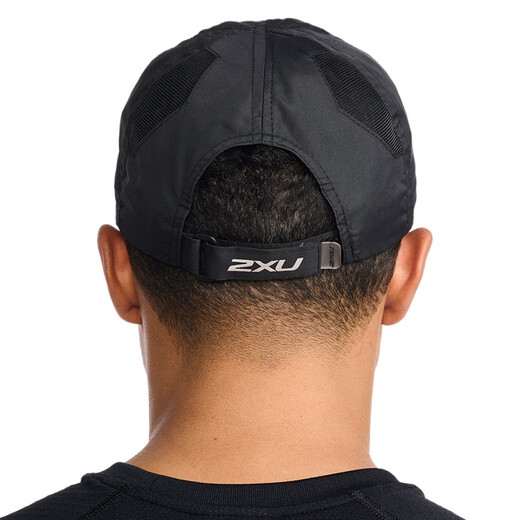 2XU sports cap for men and women, fashionable and versatile peaked cap, outdoor trendy sunshade, quick-drying and breathable baseball cap, lightweight sun protection cap, black