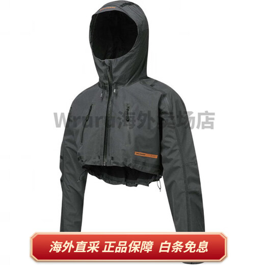 萨洛蒙（Salomon）ste 韩国线SLATE岩系列 纯色连帽拉链短款宽松长袖夹克外套 女款 灰色 S