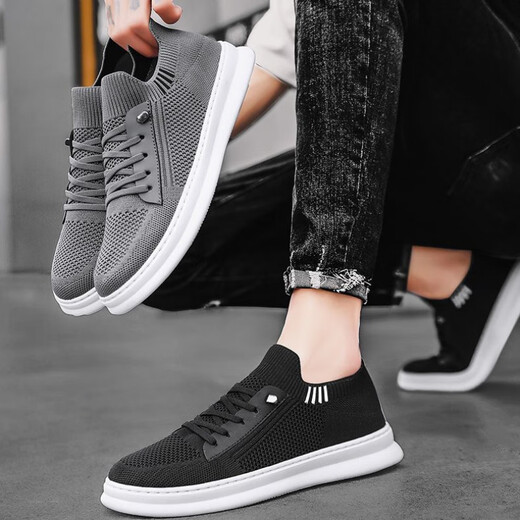 Woodpecker Herrenschuhe für Sommer atmungsaktiven Mesh -Schuhen mit weicher und geruchsicherem Flying Mesh Herren vielseitiger Freizeitbrettschuhe verbesserte atmungsaktive Version // 882 Khaki 39 [bevorzugte Prioritätslieferung]