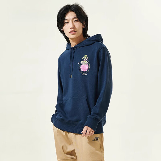 New Balance NB Männer Frauen Hoodie Top Casual Sports Print Hoodie Sweatshirt MT13557BK MT13563-Ngo [Spot Quick Shipping] M (Höhe 170 cm)